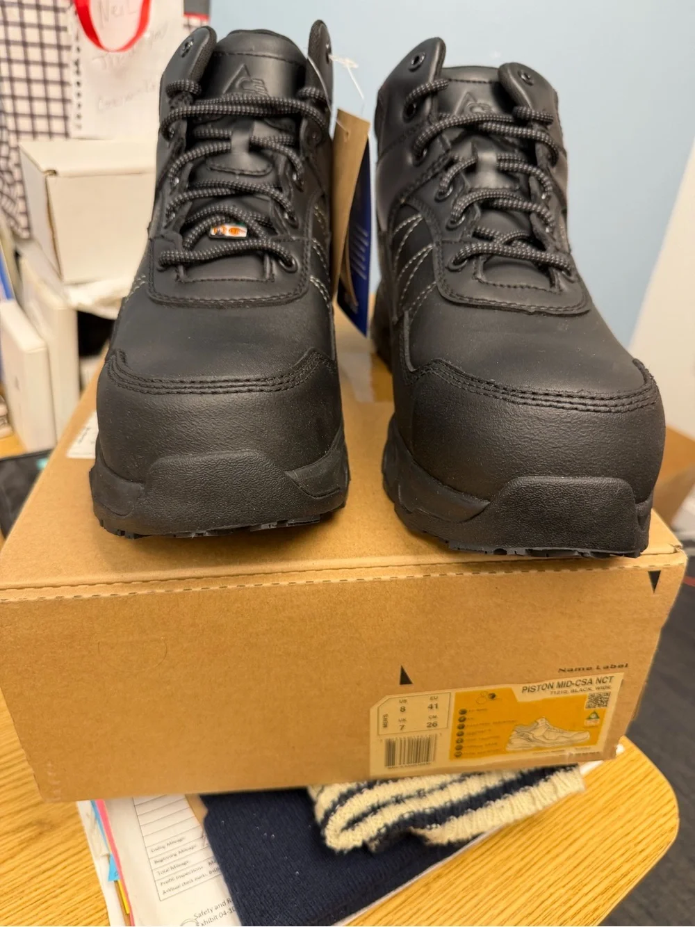 Men's Black Lace-Up Tactical Work Shoe